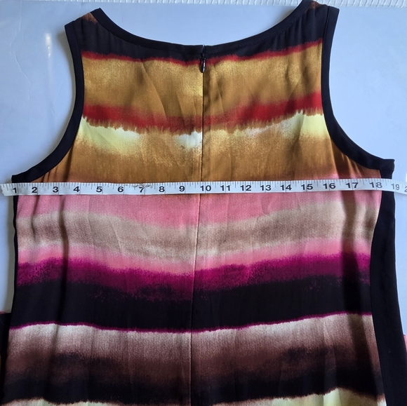 Striped Ann Taylor Multicolor Sleeveless Dress. - Picture 4 of 7